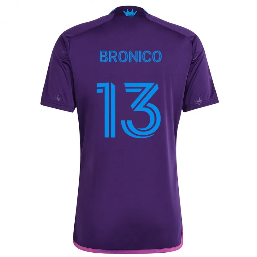 Danxen Enfant Maillot Brandt Bronico #13 Bleu Violet Tenues Extérieur 2024/25 T-Shirt