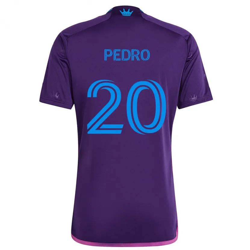 Danxen Enfant Maillot João Pedro #20 Bleu Violet Tenues Extérieur 2024/25 T-Shirt