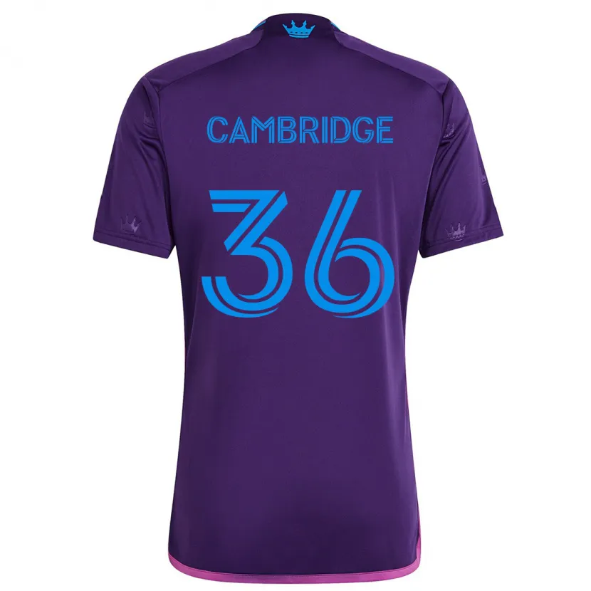 Danxen Enfant Maillot Brandon Cambridge #36 Bleu Violet Tenues Extérieur 2024/25 T-Shirt