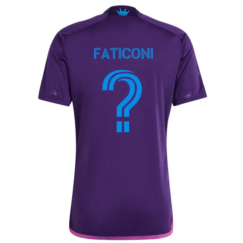 Danxen Enfant Maillot Trey Faticoni #0 Bleu Violet Tenues Extérieur 2024/25 T-Shirt