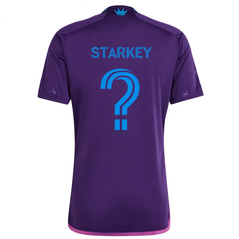 Danxen Enfant Maillot Caleb Starkey #0 Bleu Violet Tenues Extérieur 2024/25 T-Shirt