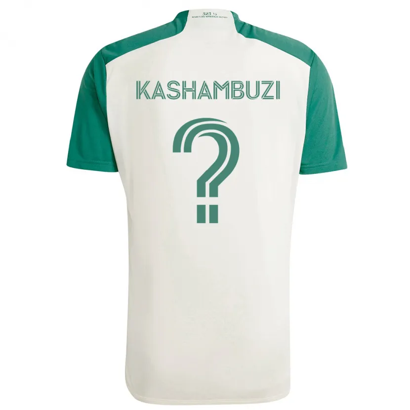 Danxen Enfant Maillot Nick Kashambuzi #0 Couleurs Beiges Vert Tenues Extérieur 2024/25 T-Shirt