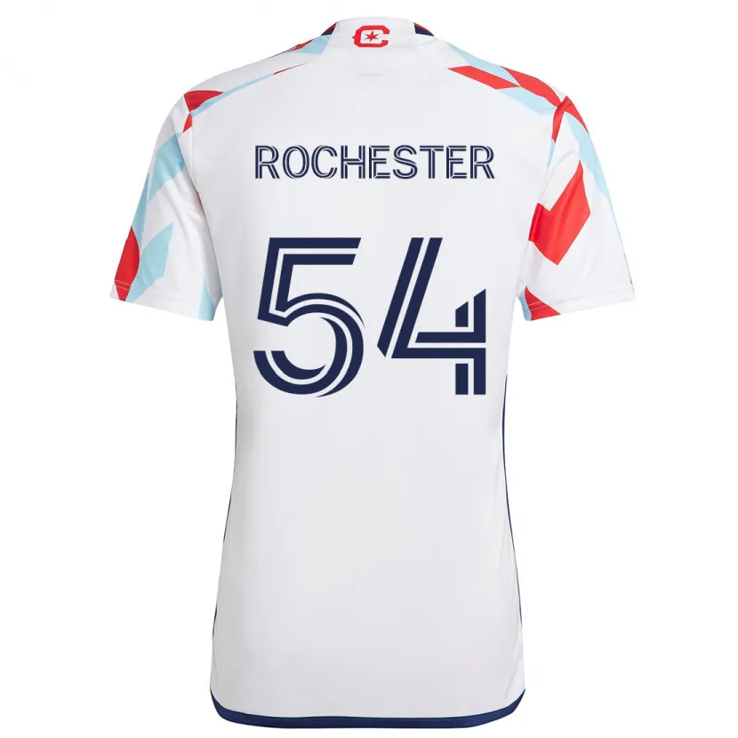 Danxen Enfant Maillot Lamonth Rochester #54 Blanc Rouge Bleu Tenues Extérieur 2024/25 T-Shirt