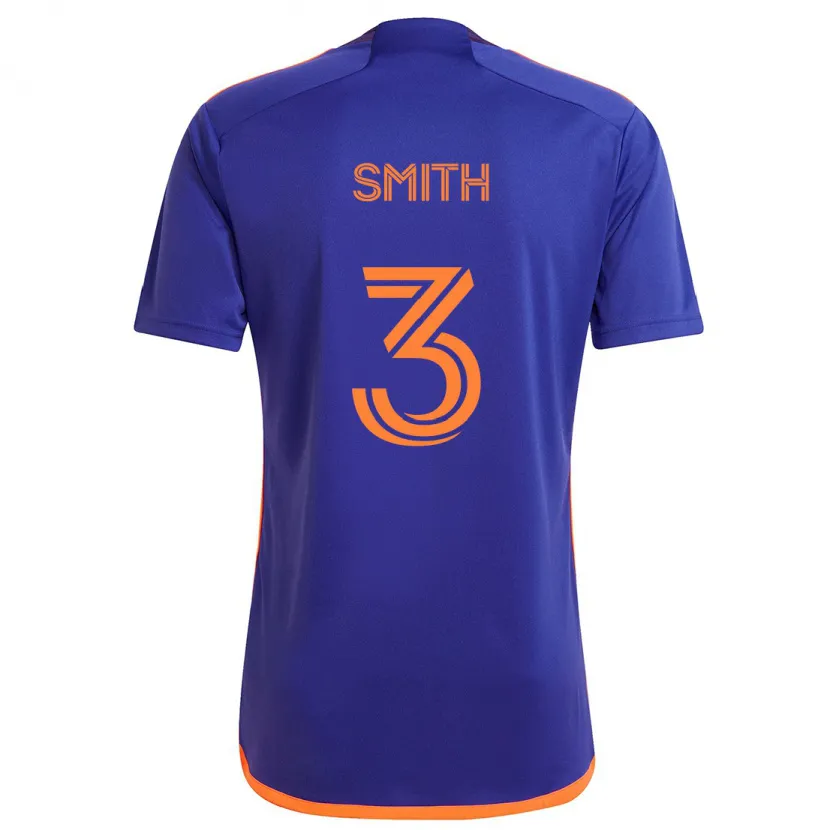 Danxen Enfant Maillot Brad Smith #3 Violet Orange Tenues Extérieur 2024/25 T-Shirt