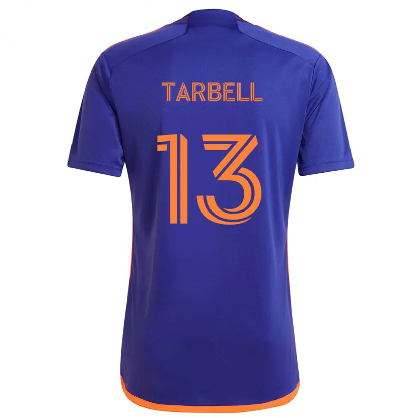 Danxen Enfant Maillot Andrew Tarbell #13 Violet Orange Tenues Extérieur 2024/25 T-Shirt