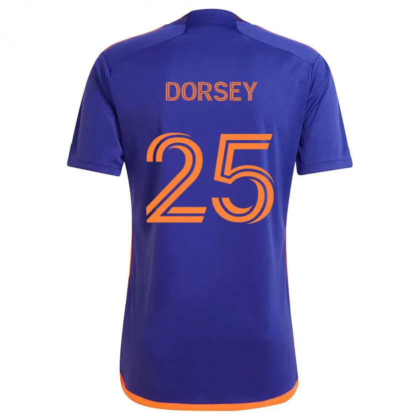 Danxen Enfant Maillot Griffin Dorsey #25 Violet Orange Tenues Extérieur 2024/25 T-Shirt