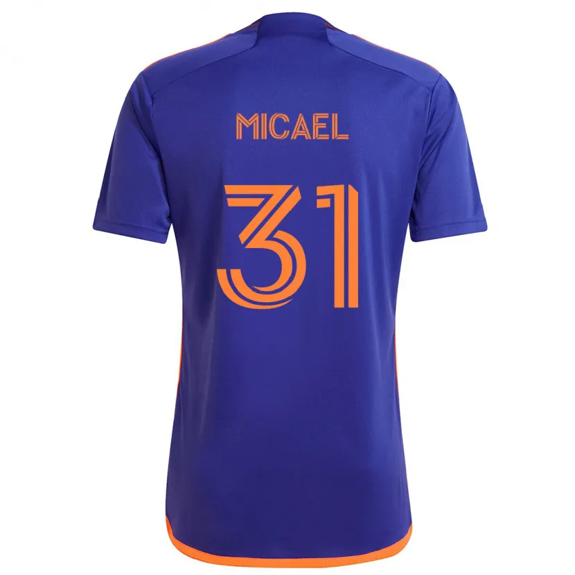 Danxen Enfant Maillot Micael #31 Violet Orange Tenues Extérieur 2024/25 T-Shirt