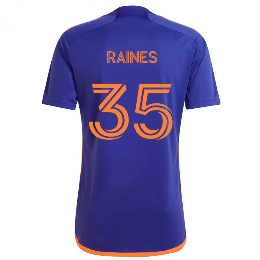 Danxen Enfant Maillot Brooklyn Raines #35 Violet Orange Tenues Extérieur 2024/25 T-Shirt