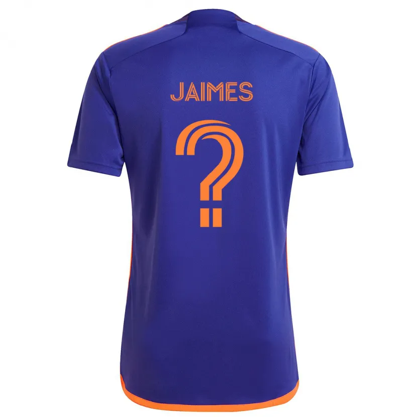 Danxen Enfant Maillot Angel Jaimes #0 Violet Orange Tenues Extérieur 2024/25 T-Shirt