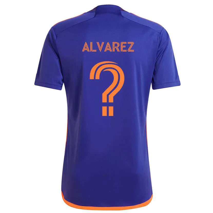 Danxen Enfant Maillot Gianmarco Alvarez #0 Violet Orange Tenues Extérieur 2024/25 T-Shirt