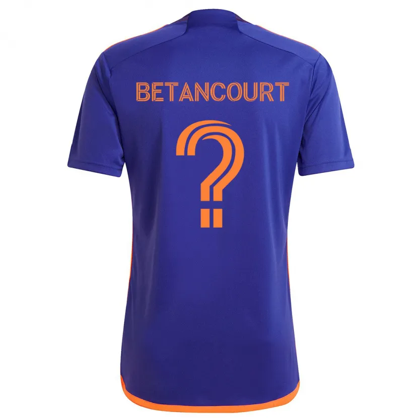 Danxen Enfant Maillot Noah Betancourt #0 Violet Orange Tenues Extérieur 2024/25 T-Shirt