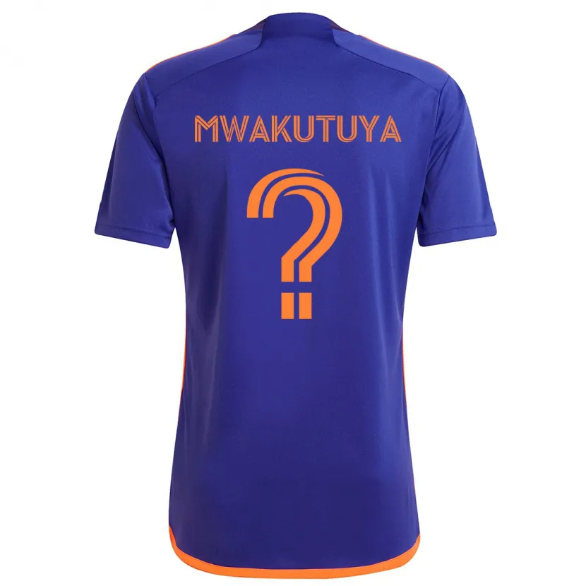 Danxen Enfant Maillot Isaac Mwakutuya #0 Violet Orange Tenues Extérieur 2024/25 T-Shirt