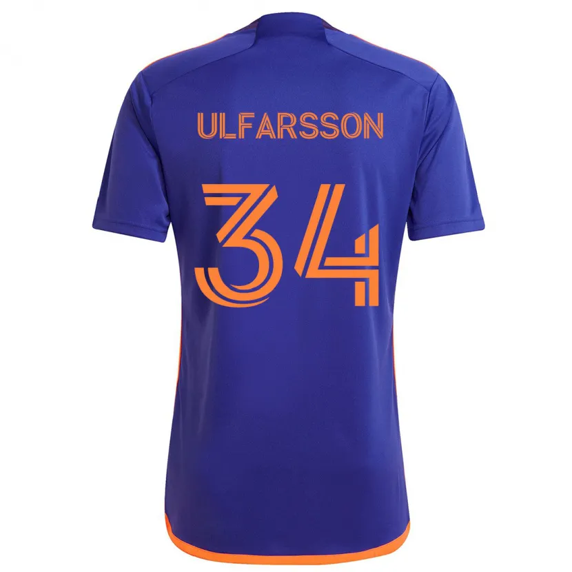 Danxen Enfant Maillot Thor Úlfarsson #34 Violet Orange Tenues Extérieur 2024/25 T-Shirt