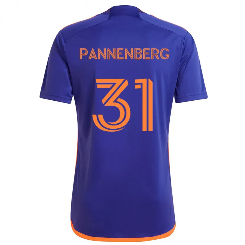 Danxen Enfant Maillot Andrew Pannenberg #31 Violet Orange Tenues Extérieur 2024/25 T-Shirt