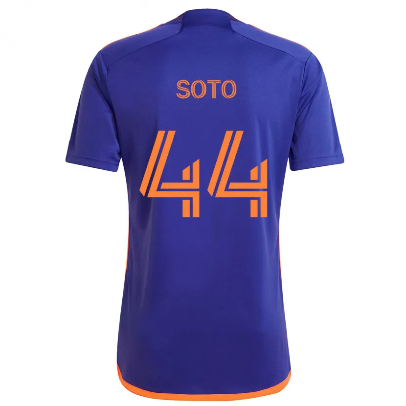 Danxen Enfant Maillot Ezekiel Soto #44 Violet Orange Tenues Extérieur 2024/25 T-Shirt