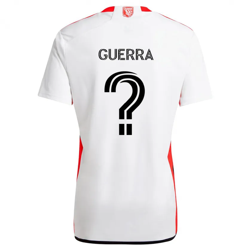 Danxen Enfant Maillot Mathew Guerra #0 Blanc Rouge Tenues Extérieur 2024/25 T-Shirt