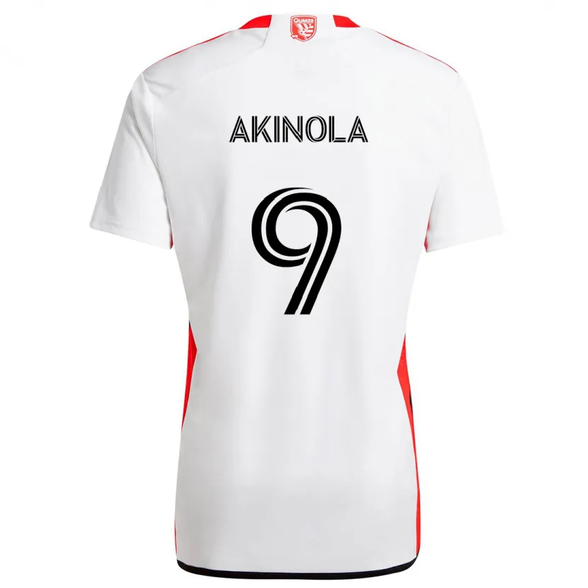 Danxen Enfant Maillot Ayo Akinola #9 Blanc Rouge Tenues Extérieur 2024/25 T-Shirt