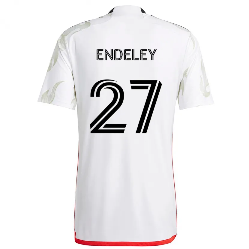 Danxen Enfant Maillot Herbert Endeley #27 Blanc Rouge Noir Tenues Extérieur 2024/25 T-Shirt