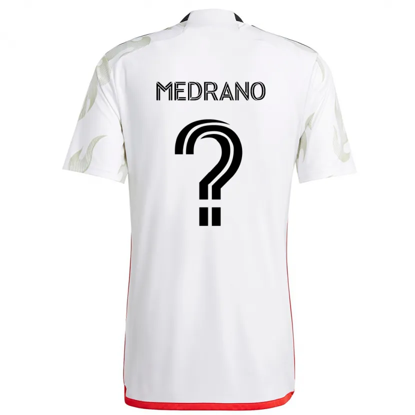 Danxen Enfant Maillot Gael Medrano #0 Blanc Rouge Noir Tenues Extérieur 2024/25 T-Shirt