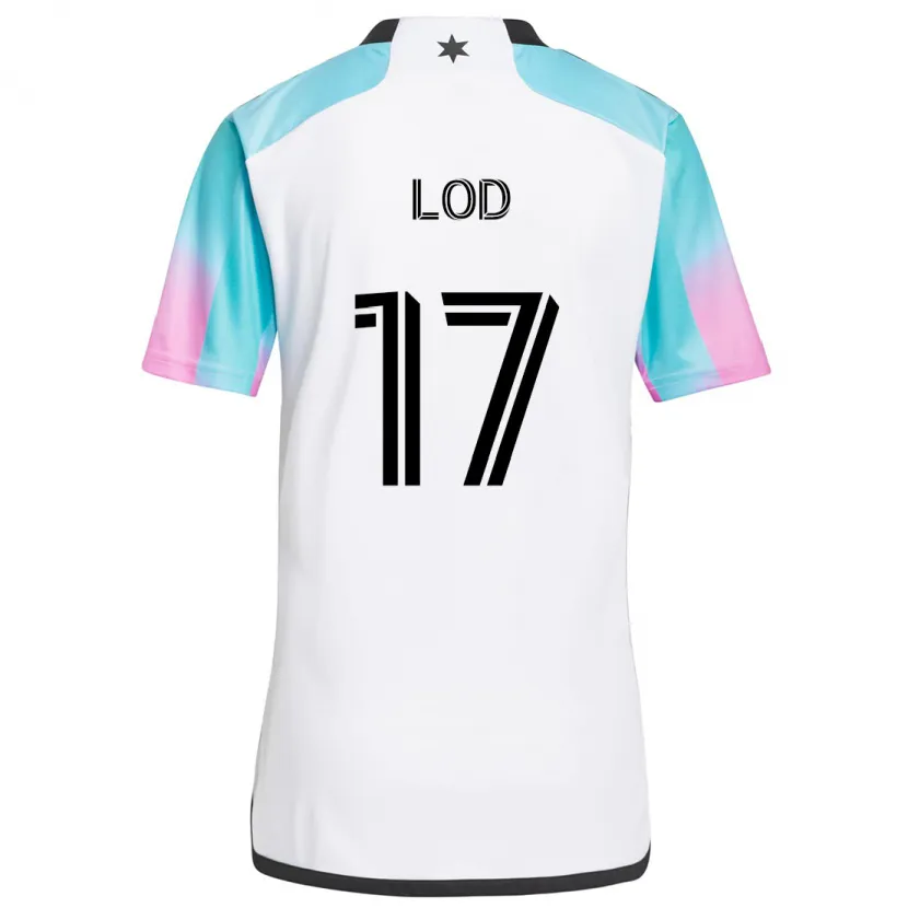 Danxen Enfant Maillot Robin Lod #17 Blanc Bleu Noir Tenues Extérieur 2024/25 T-Shirt