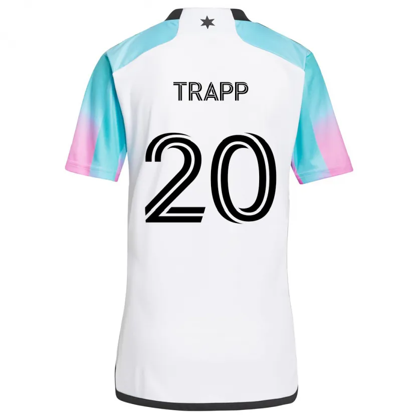 Danxen Enfant Maillot Wil Trapp #20 Blanc Bleu Noir Tenues Extérieur 2024/25 T-Shirt