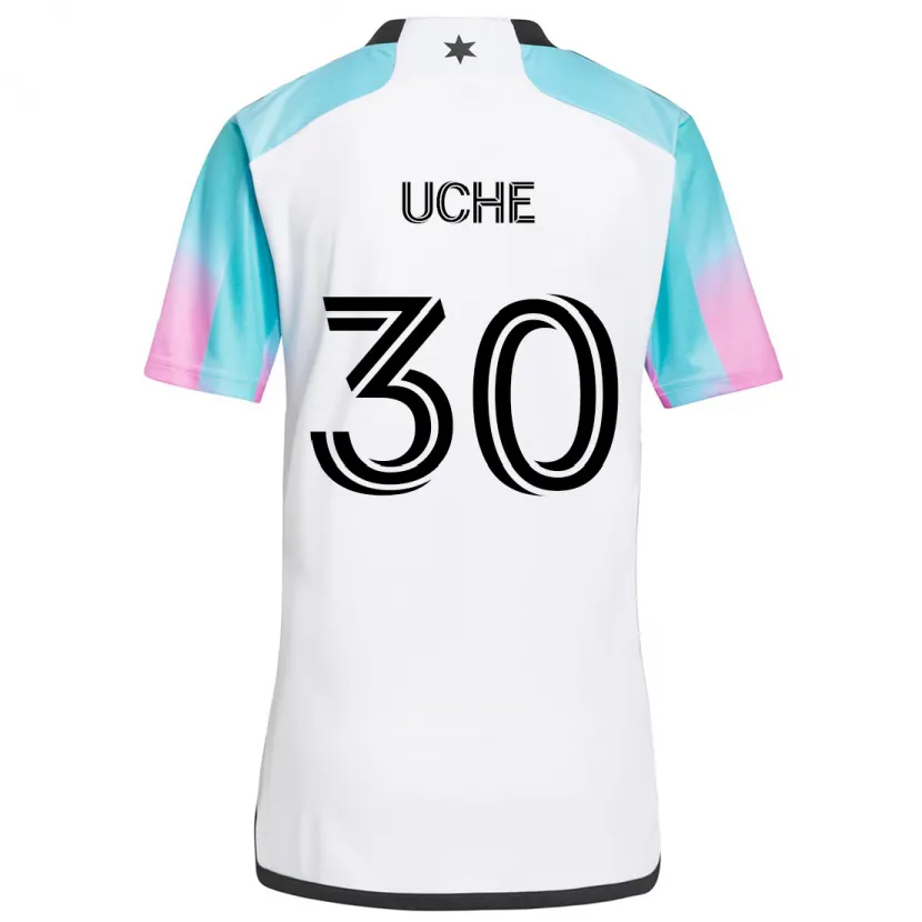 Danxen Enfant Maillot Cc Uche #30 Blanc Bleu Noir Tenues Extérieur 2024/25 T-Shirt