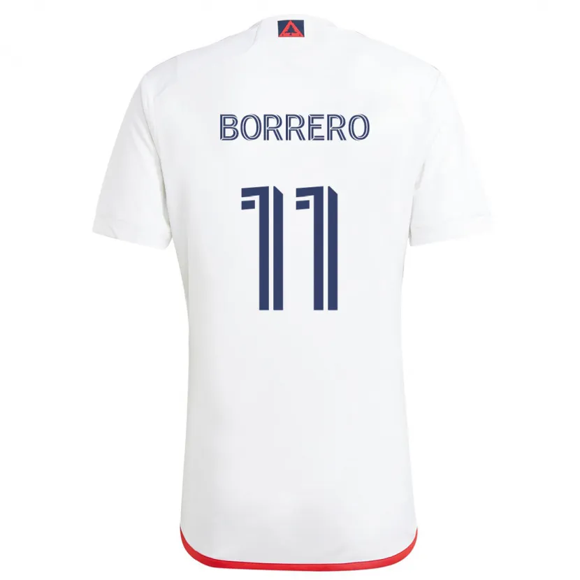 Danxen Enfant Maillot Dylan Borrero #11 Blanc Rouge Tenues Extérieur 2024/25 T-Shirt