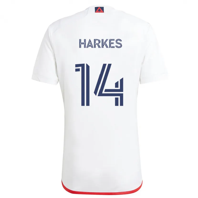 Danxen Enfant Maillot Ian Harkes #14 Blanc Rouge Tenues Extérieur 2024/25 T-Shirt