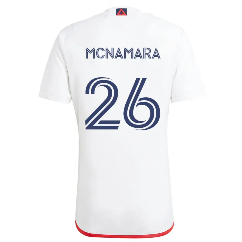 Danxen Enfant Maillot Tommy Mcnamara #26 Blanc Rouge Tenues Extérieur 2024/25 T-Shirt