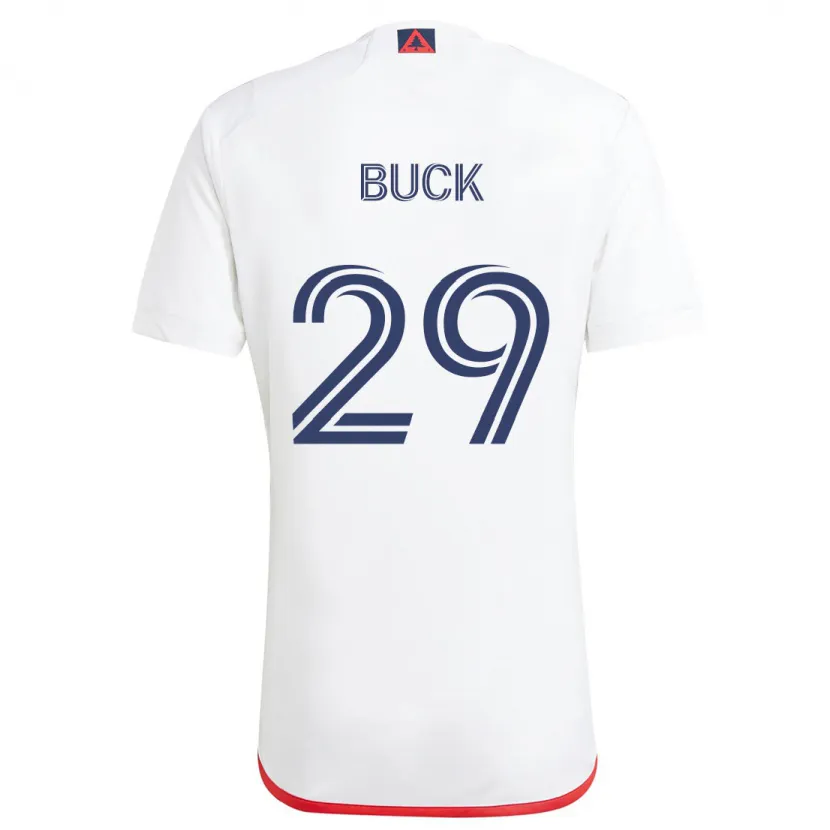 Danxen Enfant Maillot Noel Buck #29 Blanc Rouge Tenues Extérieur 2024/25 T-Shirt