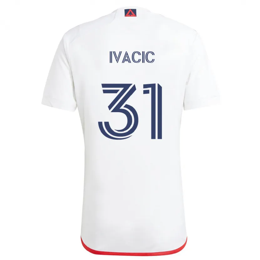 Danxen Enfant Maillot Aljaz Ivacic #31 Blanc Rouge Tenues Extérieur 2024/25 T-Shirt