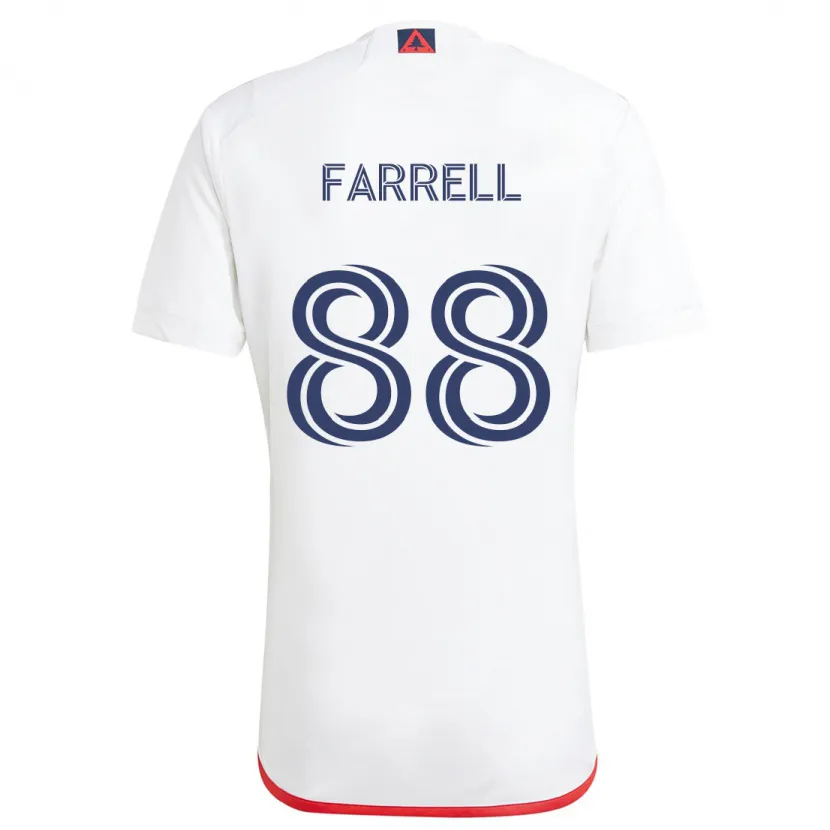 Danxen Enfant Maillot Andrew Farrell #88 Blanc Rouge Tenues Extérieur 2024/25 T-Shirt