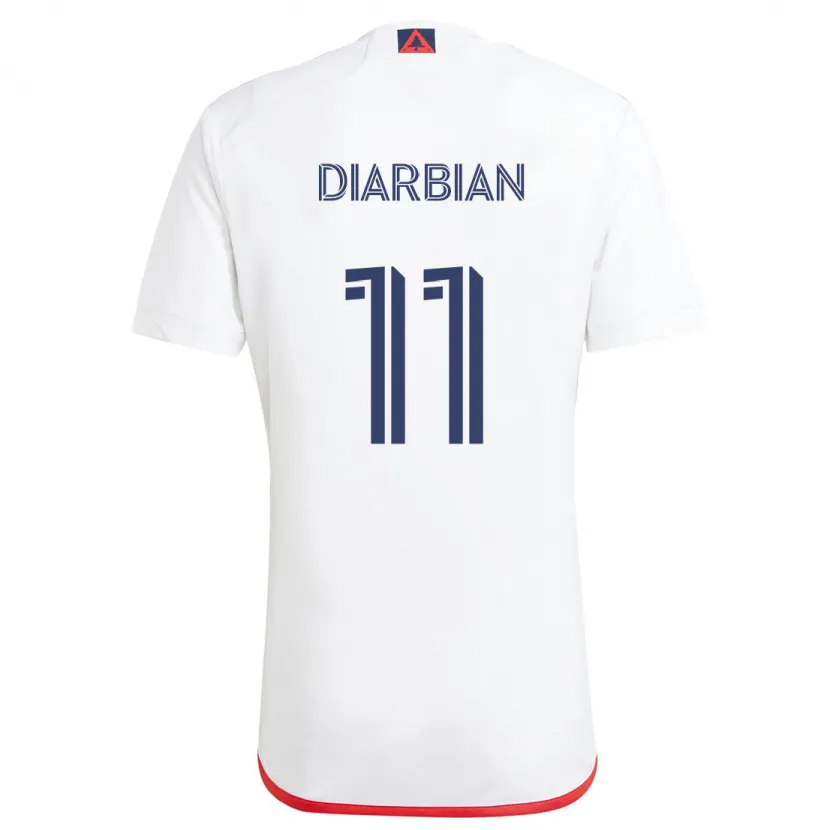 Danxen Enfant Maillot Gevork Diarbian #11 Blanc Rouge Tenues Extérieur 2024/25 T-Shirt