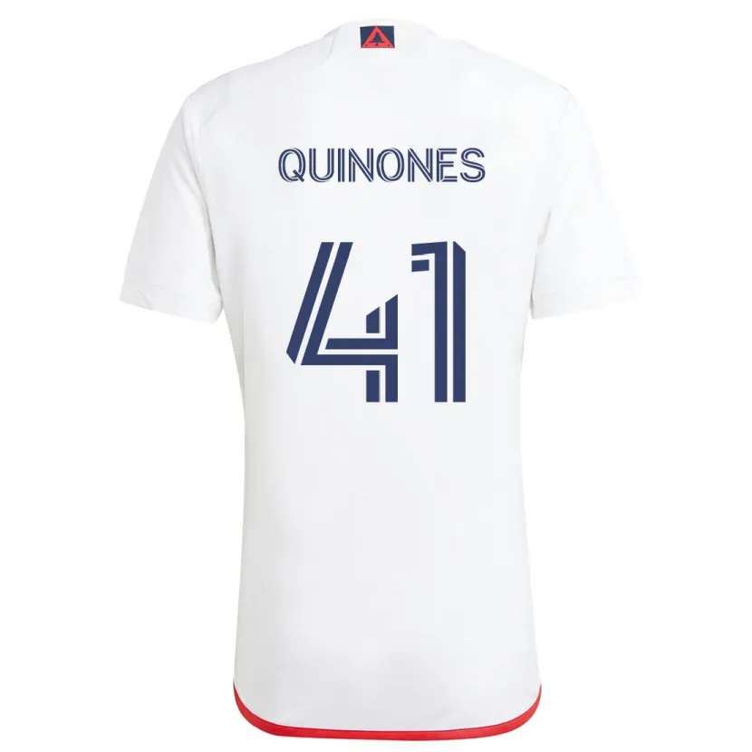 Danxen Enfant Maillot Colby Quiñónes #41 Blanc Rouge Tenues Extérieur 2024/25 T-Shirt