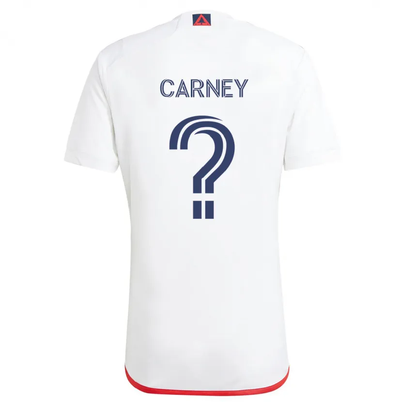 Danxen Enfant Maillot Ryan Carney #0 Blanc Rouge Tenues Extérieur 2024/25 T-Shirt