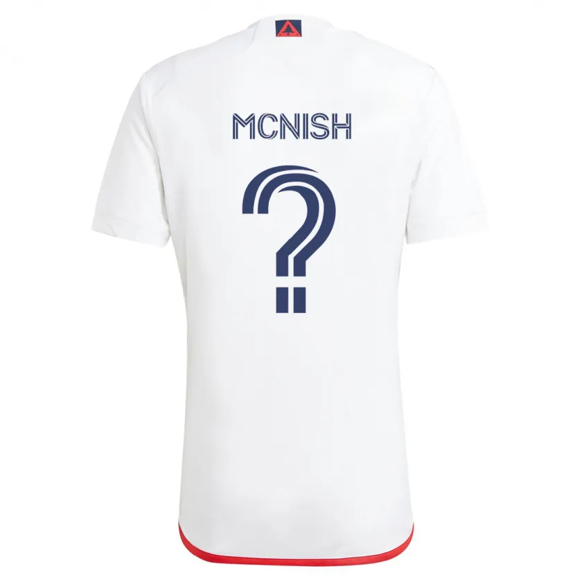 Danxen Enfant Maillot Sheridan Mcnish #0 Blanc Rouge Tenues Extérieur 2024/25 T-Shirt