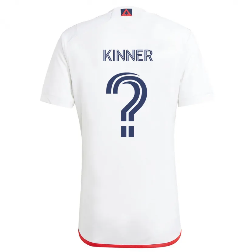 Danxen Enfant Maillot Sage Kinner #0 Blanc Rouge Tenues Extérieur 2024/25 T-Shirt