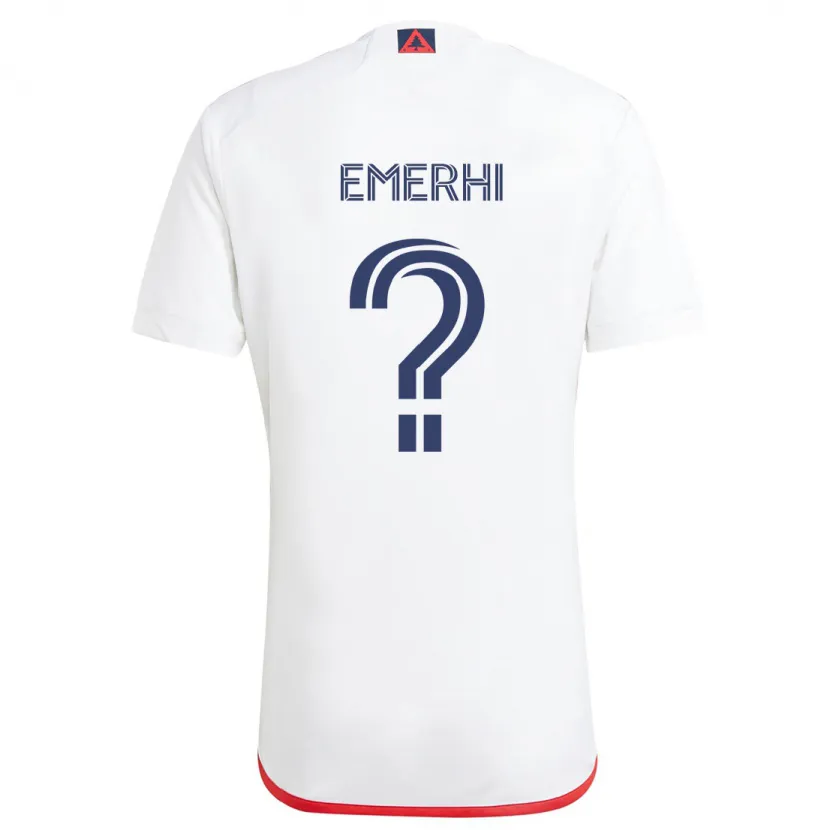 Danxen Enfant Maillot Grant Emerhi #0 Blanc Rouge Tenues Extérieur 2024/25 T-Shirt