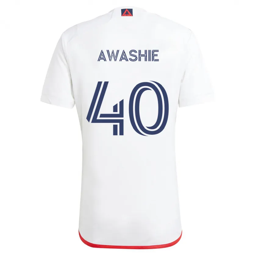 Danxen Enfant Maillot Ben Awashie #40 Blanc Rouge Tenues Extérieur 2024/25 T-Shirt