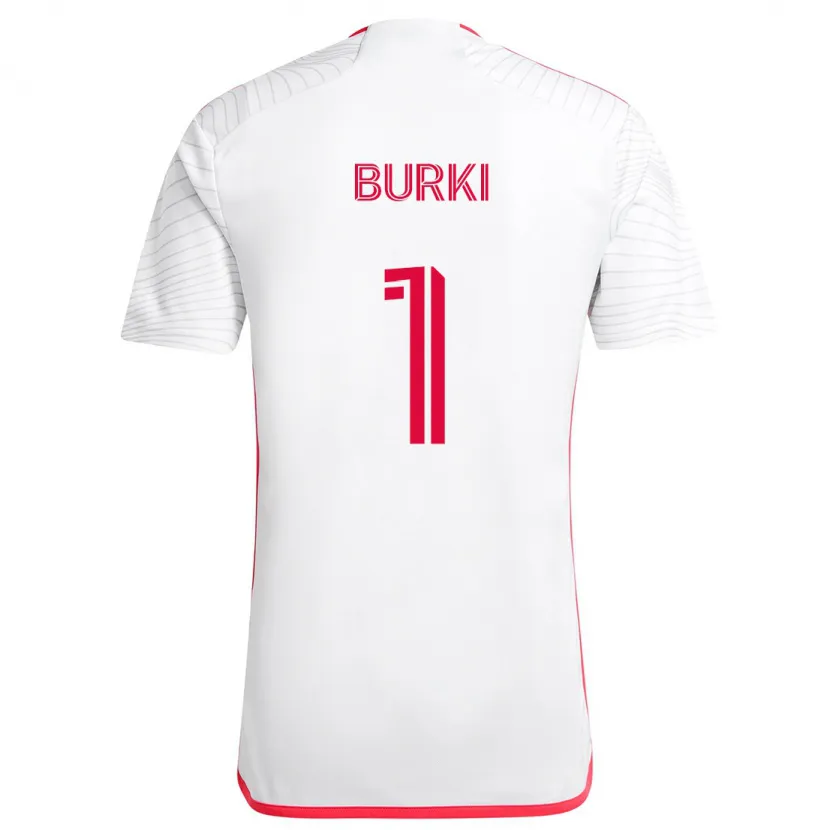 Danxen Enfant Maillot Roman Bürki #1 Blanc Rouge Tenues Extérieur 2024/25 T-Shirt