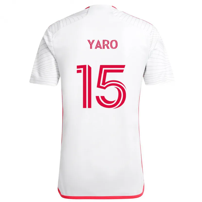 Danxen Enfant Maillot Joshua Yaro #15 Blanc Rouge Tenues Extérieur 2024/25 T-Shirt