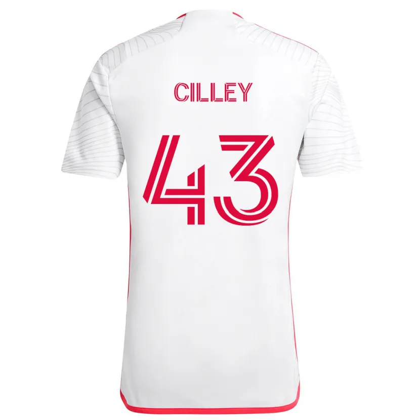 Danxen Enfant Maillot Cam Cilley #43 Blanc Rouge Tenues Extérieur 2024/25 T-Shirt