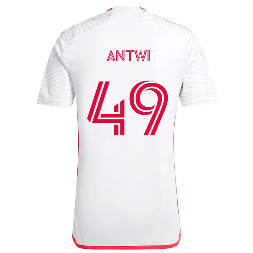 Danxen Enfant Maillot Seth Antwi #49 Blanc Rouge Tenues Extérieur 2024/25 T-Shirt