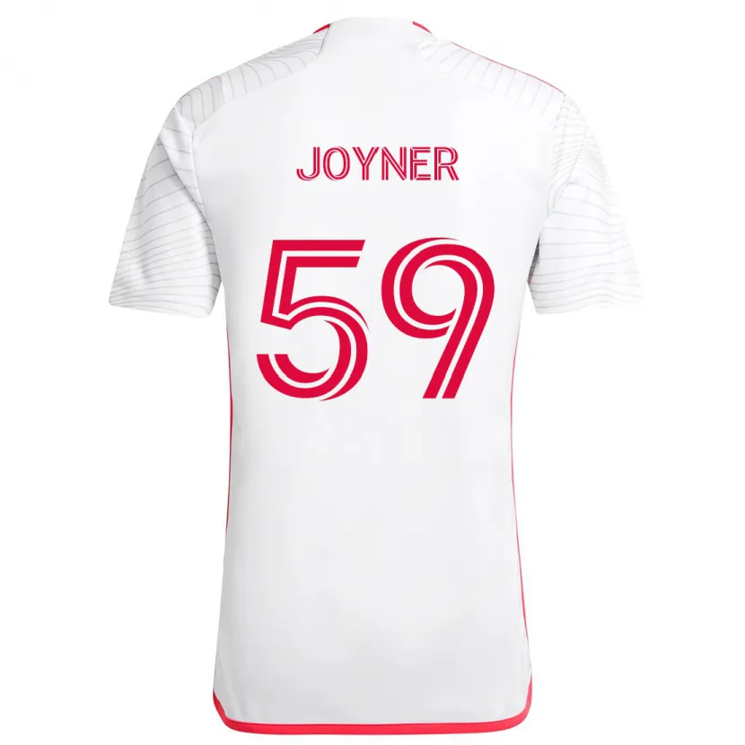 Danxen Enfant Maillot Mykhi Joyner #59 Blanc Rouge Tenues Extérieur 2024/25 T-Shirt