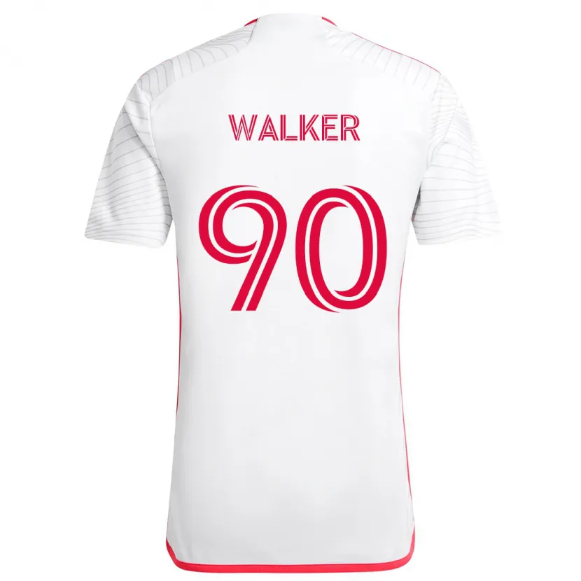 Danxen Enfant Maillot Eric Walker #90 Blanc Rouge Tenues Extérieur 2024/25 T-Shirt