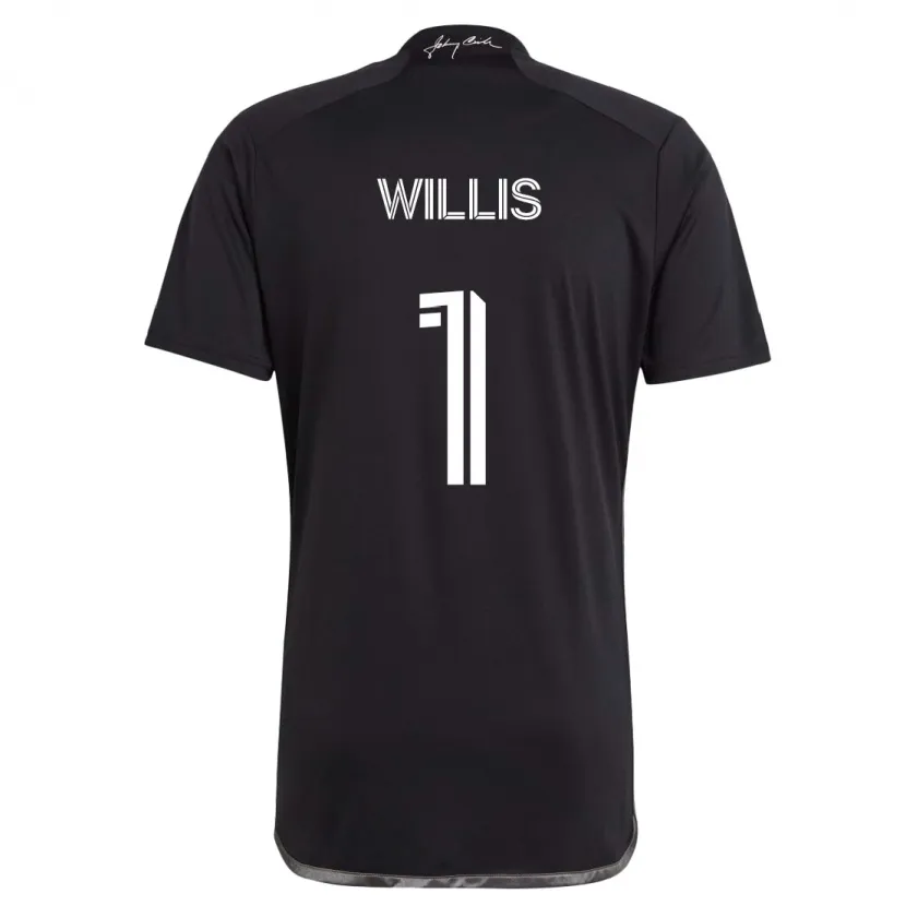 Danxen Enfant Maillot Joe Willis #1 Noir Tenues Extérieur 2024/25 T-Shirt