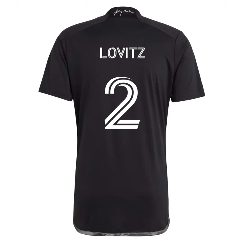 Danxen Enfant Maillot Daniel Lovitz #2 Noir Tenues Extérieur 2024/25 T-Shirt