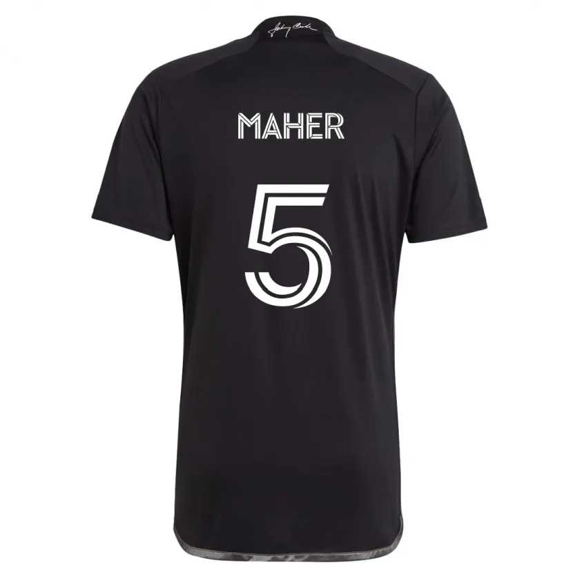 Danxen Enfant Maillot Jack Maher #5 Noir Tenues Extérieur 2024/25 T-Shirt