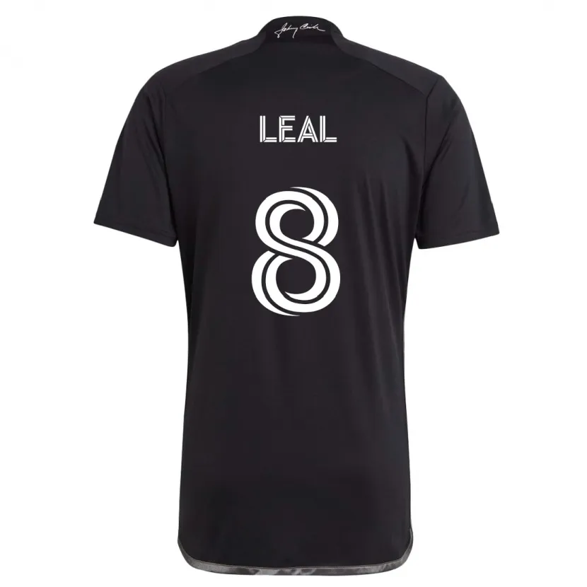 Danxen Enfant Maillot Randall Leal #8 Noir Tenues Extérieur 2024/25 T-Shirt