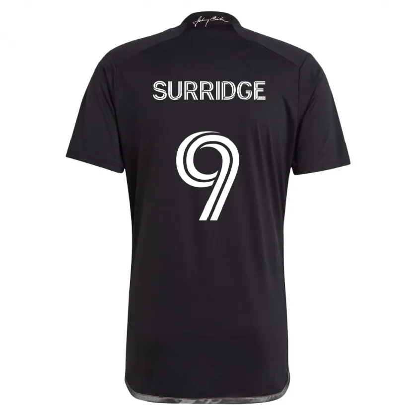 Danxen Enfant Maillot Sam Surridge #9 Noir Tenues Extérieur 2024/25 T-Shirt